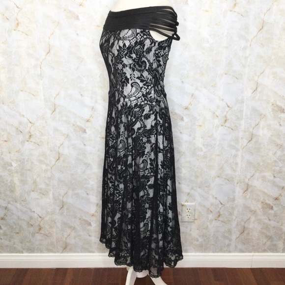 TADASHI Cocktail Evening Dress Black Lace … - Picture 3 of 7